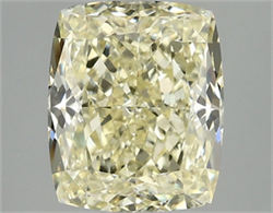 Picture of Lab Grown Diamond 3.08 Carats, CUSHION MODIFIED with  Cut, Fancy Intense Yellow Color, VS1 Clarity and Certified by IGI