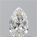 Natural Diamond 0.50 Carats, Pear with  Cut, H Color, VVS1 Clarity and Certified by GIA