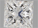 Natural Diamond 2.21 Carats, Princess with  Cut, F Color, SI1 Clarity and Certified by GIA