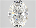 Natural Diamond 2.51 Carats, Oval with  Cut, D Color, VVS2 Clarity and Certified by GIA