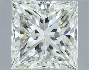 Picture of Natural Diamond 2.01 Carats, Princess with  Cut, I Color, SI1 Clarity and Certified by IGI