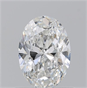 Natural Diamond 0.70 Carats, Oval with  Cut, F Color, VS2 Clarity and Certified by GIA