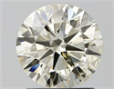 Natural Diamond 1.50 Carats, Round with Excellent Cut, L Color, SI2 Clarity and Certified by IGI