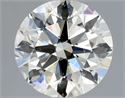 Natural Diamond 1.22 Carats, Round with Excellent Cut, K Color, SI1 Clarity and Certified by HRD