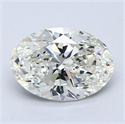Natural Diamond 2.50 Carats, Oval with  Cut, I Color, VS1 Clarity and Certified by GIA