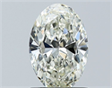 Natural Diamond 1.00 Carats, Oval with  Cut, J Color, VS1 Clarity and Certified by GIA