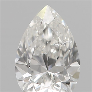 Picture of Natural Diamond 0.19 Carats, Pear with  Cut, F Color, SI2 Clarity and Certified by IGI