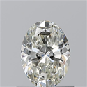 Natural Diamond 0.70 Carats, Oval with  Cut, J Color, VVS2 Clarity and Certified by GIA