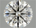 Natural Diamond 0.44 Carats, Round with Excellent Cut, H Color, IF Clarity and Certified by GIA