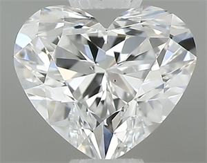 Picture of Natural Diamond 0.36 Carats, Heart with  Cut, F Color, VS2 Clarity and Certified by GIA