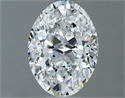 Natural Diamond 1.00 Carats, Oval with  Cut, F Color, SI1 Clarity and Certified by GIA