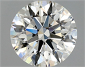 Natural Diamond 0.92 Carats, Round with Excellent Cut, J Color, VVS2 Clarity and Certified by GIA