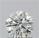 Natural Diamond 0.90 Carats, Round with Excellent Cut, J Color, VS2 Clarity and Certified by GIA