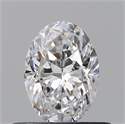 Natural Diamond 0.50 Carats, Oval with  Cut, D Color, SI1 Clarity and Certified by GIA