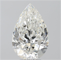 Natural Diamond 4.01 Carats, Pear with  Cut, H Color, SI2 Clarity and Certified by GIA