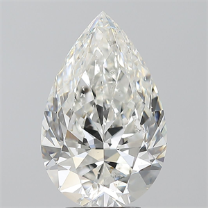 Picture of Natural Diamond 4.01 Carats, Pear with  Cut, H Color, SI2 Clarity and Certified by GIA