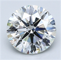 Natural Diamond 2.51 Carats, Round with Excellent Cut, G Color, SI1 Clarity and Certified by GIA
