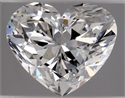 Natural Diamond 1.64 Carats, Heart with  Cut, D Color, SI2 Clarity and Certified by GIA
