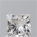 Natural Diamond 0.65 Carats, Princess with  Cut, E Color, VS1 Clarity and Certified by GIA