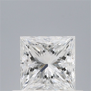 Picture of Natural Diamond 0.60 Carats, Princess with  Cut, E Color, VS2 Clarity and Certified by GIA