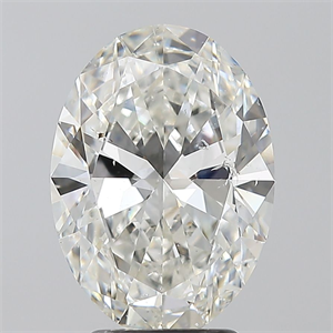 Picture of Natural Diamond 3.01 Carats, Oval with  Cut, H Color, SI2 Clarity and Certified by GIA