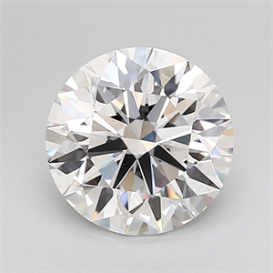 Picture of Lab Grown Diamond 2.50 Carats, Round with Ideal Cut, D Color, IF Clarity and Certified by IGI