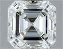 Natural Diamond 1.01 Carats, Asscher with  Cut, H Color, VS2 Clarity and Certified by IGI