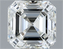 Natural Diamond 1.01 Carats, Asscher with  Cut, H Color, VS2 Clarity and Certified by IGI