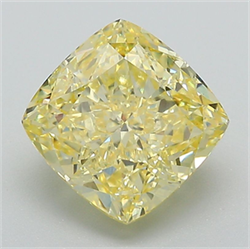 Picture of Lab Grown Diamond 1.27 Carats, Cushion with  Cut, Fancy Vivid Pink Color, VVS2 Clarity and Certified by IGI
