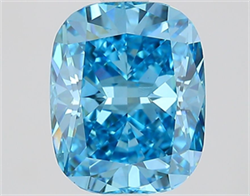 Picture of Lab Grown Diamond 1.80 Carats, CUSHION MODIFIED with  Cut, Fancy Vivid Blue Color, VS1 Clarity and Certified by IGI