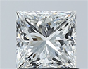 Natural Diamond 1.02 Carats, Princess with  Cut, G Color, VS1 Clarity and Certified by GIA