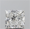 Natural Diamond 1.50 Carats, Princess with  Cut, E Color, SI2 Clarity and Certified by GIA