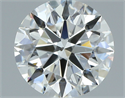 Natural Diamond 1.02 Carats, Round with Excellent Cut, G Color, SI1 Clarity and Certified by GIA