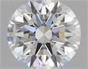 Natural Diamond 0.70 Carats, Round with Excellent Cut, H Color, VVS2 Clarity and Certified by GIA