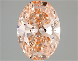 Picture of Lab Grown Diamond 2.40 Carats, Oval with  Cut, Fancy Vivid Pink Color, VVS2 Clarity and Certified by IGI