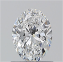 Natural Diamond 0.90 Carats, Oval with  Cut, D Color, SI1 Clarity and Certified by GIA