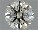 Natural Diamond 1.21 Carats, Round with Excellent Cut, J Color, SI1 Clarity and Certified by IGI