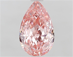 Picture of Lab Grown Diamond 1.58 Carats, Pear with  Cut, Fancy Vivid Pink Color, VVS1 Clarity and Certified by IGI