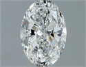 Natural Diamond 0.50 Carats, Oval with  Cut, F Color, VS2 Clarity and Certified by GIA