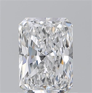 Picture of Natural Diamond 1.22 Carats, Radiant with  Cut, D Color, VVS1 Clarity and Certified by GIA