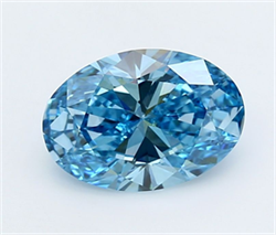 Picture of Lab Grown Diamond 2.51 Carats, Oval with  Cut, Fancy Vivid Blue Color, VVS2 Clarity and Certified by IGI