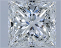 Natural Diamond 1.00 Carats, Princess with  Cut, G Color, VS2 Clarity and Certified by GIA