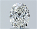 Natural Diamond 1.00 Carats, Oval with  Cut, G Color, SI2 Clarity and Certified by GIA