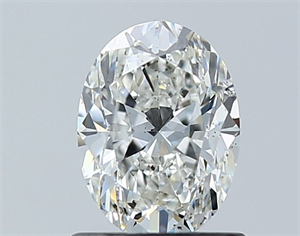 Picture of Natural Diamond 1.00 Carats, Oval with  Cut, G Color, SI2 Clarity and Certified by GIA