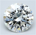 Natural Diamond 4.09 Carats, Round with Excellent Cut, J Color, VS1 Clarity and Certified by GIA