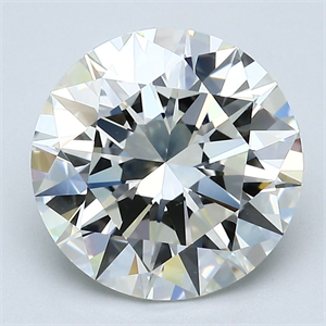 Picture of Natural Diamond 4.09 Carats, Round with Excellent Cut, J Color, VS1 Clarity and Certified by GIA