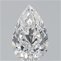 Natural Diamond 0.60 Carats, Pear with  Cut, E Color, VS2 Clarity and Certified by GIA