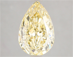 Picture of Lab Grown Diamond 3.02 Carats, Pear with  Cut, Fancy Intense Yellow Color, VS1 Clarity and Certified by IGI