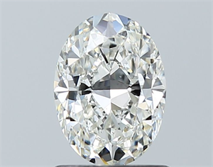 Foto Diamante Natural 1.01 quilates, Ovalado , Color H, claridad SI1 y certificado GIA de