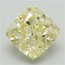Picture of Lab Grown Diamond 1.78 Carats, CUSHION MODIFIED with  Cut, Fancy Light Yellow Color, VS1 Clarity and Certified by IGI